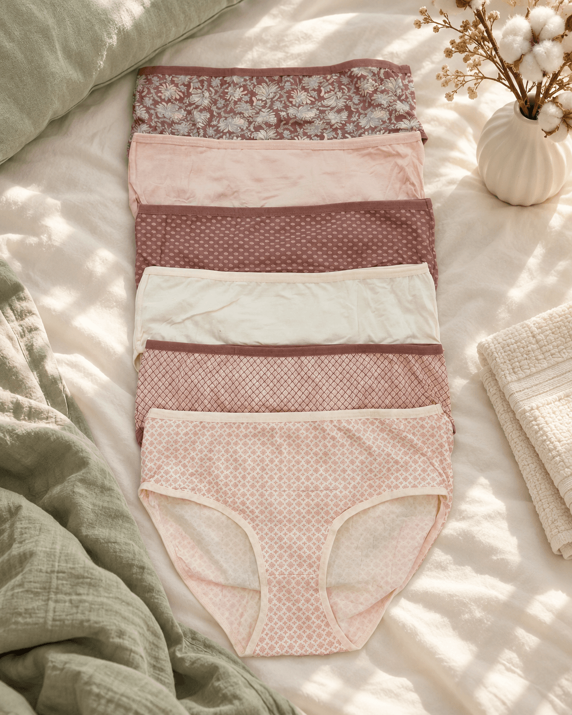Dominant Pack of 6 Towel Panties